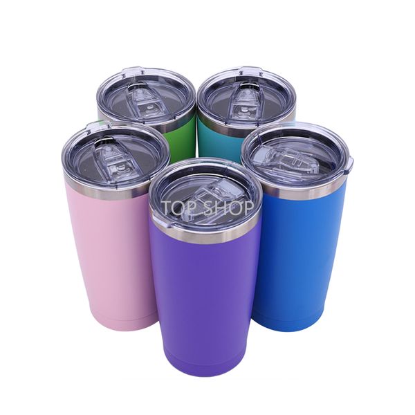 Vaso de acero inoxidable de 20 OZ, taza de viaje con aislamiento de doble pared al vacío, vaso de café aislado, taza térmica de acero inoxidable, venta al por mayor