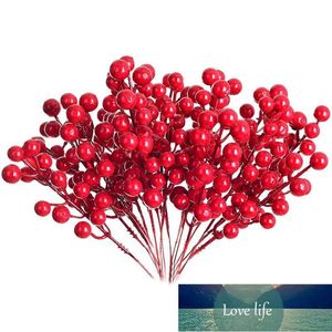 20 Pack 8 inch kunstmatige kerst rode bessen stelen voor kerstboom ornamenten, diy xmas krans, vakantie en home decor fabriek prijs expert ontwerp kwaliteit laatste