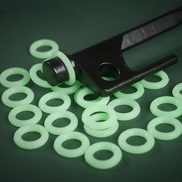 20 clavos de paquete anillo fluorescente de la carpa de silicona múltiples uñas accesorios de carpa para acampar al aire libre uñas de piso