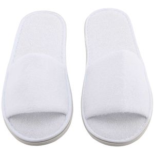 20 paar witte wegwerp slippers spa Hotel gasten slippers open teen handdoek binnen wegwerp slippers Y0804