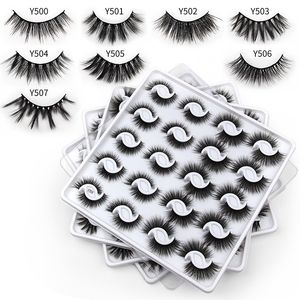 20 paren 3D-valse valse wimpers extensie synthetisch haar volle oog wimpers dikke lahs make-up in 10 edities SDSP013