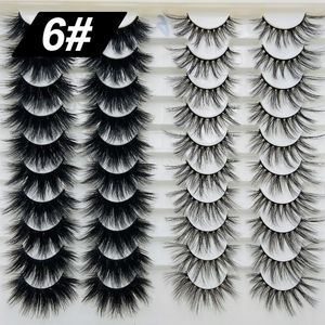 20 paires de cils de vison 3D faits à la main vaporeux moelleux longs faux cils naturels outils de maquillage des yeux faux cils