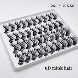 20 pares de pestañas 3d Mink Lashes Natural Mink pestañas postizas Maquillaje Pestañas postizas 20 pares en una caja