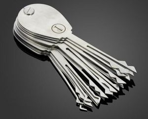 20 pcs Auto Ciseaux Pliables Deft Car Lock Opener Double Face Lock Pick set en stock