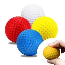 20 unids/bolsa Color brillante luz entrenamiento Interior Exterior práctica Golf deportes elástico bolas de espuma PU dropship 240110