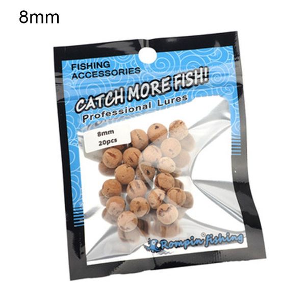 20 pcs/bolso bolas de corcho pesca carpa pesca boil cebo bolas de corcho boilies PO P-UPS para ronnie cabello plataforma de pesca señuelos