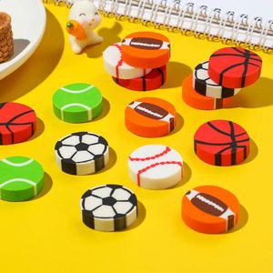 20 Stuks Leuke Cartoon Voetbal Basketbal Kids Gum Pen Rubber Potlood Voor School Office Home Student Supply 240124