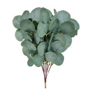 20 Stuks Nep Eucalyptus Bladeren Stengels Zilveren Dollar Eucalyptus Bladeren Plant 13 7 Inch Hoge Bruiloft Greenery Arrangement249U