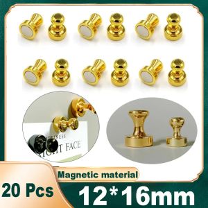 20 pc's gouden magneetpennen magnetische duwpennen Neodymium magneten Pin magnetische duim -tacks Sucker voor whiteboard koelkast keuken
