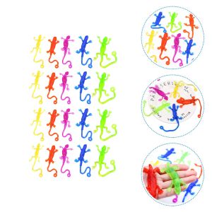 20 pcs Lizard Soft Gummy Ball Enfants Sticky Toy Interactive Stretchy Birthday Sacs pour les cadeaux Creative TPR Kids Toys