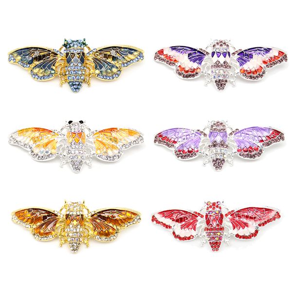 20 Pcs/Lot broches de mode Eeamel strass cigale insecte broche broche pour décoration/cadeau