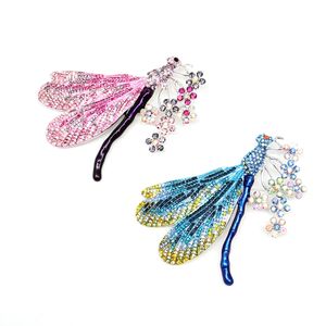 20 pc's/veel grote roze blauwe strass broche big Dragonfly Insect Pins Women Men Bloches Pin