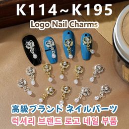 20 stuks luxe nagelonderdelen bedels merk glitterjuwelen gemengde ontwerpen K114-K195 manicurebenodigdheden kunstdecoratieaccessoires 240301