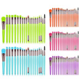 20 pcs de maquillage des pinces de maquillage se déroulent un teneur à paupières fond de teneur en poudre Eyeliner Eyellash lèvre de maquillage de maquillage kit d'outils de beauté cosmétique 5 ensembles / lot