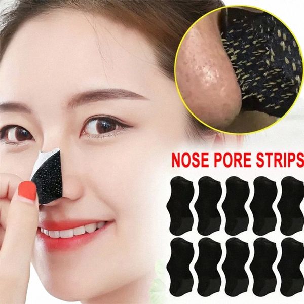 20 pcs nez points noirs dissolvant masque bandes nasales tête noire nez point tache décoller autocollant visage acné point blanc pores nettoyant masque T49w #