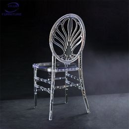 20 pcs chaise transparente chaise en acrylique pour désherber banquet cristal siège familial hôtelier de salle à manger décoration