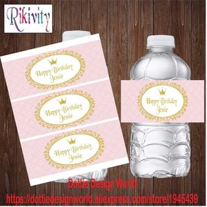 20 gepersonaliseerde roze waterfles wijn champagne labels snoep bar wrapper sticker bruiloft baby shower verjaardag partij decoratie 211109