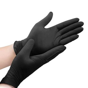 Lot de 20 gants synthétiques en nitrile noir 100 gants de tatouage jetables