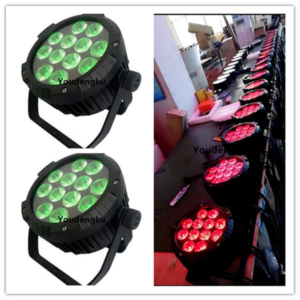 20 piezas led par mini luces navideñas 12*15w rgbaw 5 en 1 latas led par 64 impermeable led silencioso plano par luz