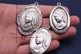 20 piezas moda color mixto Jesús Virgen María ícono Católico Collar de medalla de encanto religioso Cathold Beads Medalla8178711