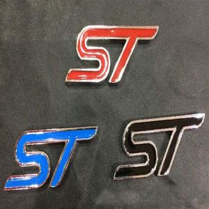 20 piezas Lote entero 3D Metal St. Emblems Insignias para auto Red Black Blue Car Styling2544