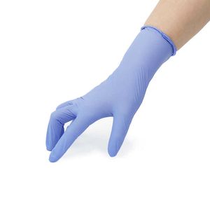 20 stuks titanfine wegwerpbare grote blauw medium 9 inch rubber nitrilhandschoenen voor industrieel