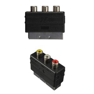 20 Pins SCART Stekker Naar 3 RCA Vrouwelijke AV TV Audio Video Adapter Converter IN voor Game Spelers TV DVD videorecorders DHL FEDEX EMS GRATIS SCHIP