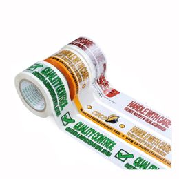20 rollen 120 m lengte eenvoudig gebruik transparante maskeerstickers huishoudelijke lijm industriële verpakking tape aangepaste afdruk gratis 220621