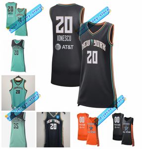 20 Sabrina Ionescu Men Jeugd Nieuwe vrouwen Basketbal York Liberty Jersey 30 Breanna Stewart 35 Jonquel Jones 23 Marine Johannes 22 Courtney Van