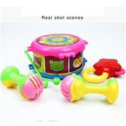 20 Set Kid Musical Instrument Toy Muziek Rammelaar Speelgoed Roll Drum Kit Baby Spelen Kinderen Gift