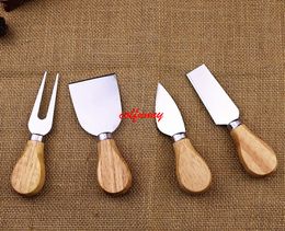 20 Sets * 4 stks / sets Snelle Verzending Knives Bard Set Oak Handvat Kaas Kit Keuken Kookgerei Tools Handige Accessoires F061203