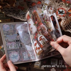 20 Sheets Vintage PET Sticker Book Diy Diary Decoration Plant Flower Butterfly INS Album Scrapbooking Kawaii Stationery