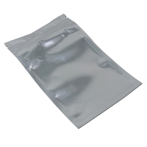 20 tailles de papier d'aluminium transparent refermable avec fermeture à glissière en plastique, sac d'emballage de détail, sac en Mylar à fermeture éclair, pochettes d'emballage