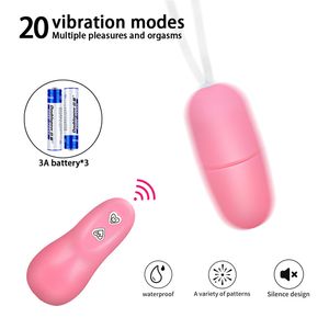 20 Speed ​​Vibrator ei afstandsbediening Body Massager G-Spot Vibrator voor vrouwen Bullet Vibration Volwassen seksspeelgoed