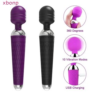 20 vibrants puissant vibrateur AV Magicwand Clitoris Stimulator Sex Toys for Women G Spot Massager Adulte Female Érotique Produit 240403