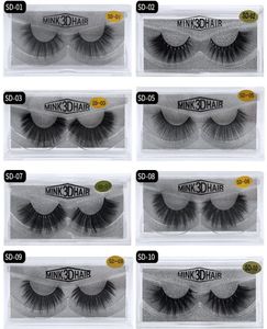 20 style 3d vison cheveux faux cils 100 épais vrais cheveux de vison faux cils Extension naturelle faux cils DHL 7570572