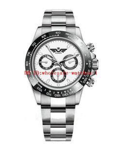 20 Style 40mm mannen kijken 116500 Panda 116500 116520 Sport Watches 2813 Automatische beweging Horloges Witte wijzerplaat Keramische bezel Luminous Montre de Luxe polshorloges