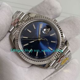 20 estilo 904L relógios de aço para homens 41 mm vidro de safira moldura canelada mostrador de índice azul pulseira luminosa V12 relógios de pulso Cal.3235 movimento relógio masculino automático