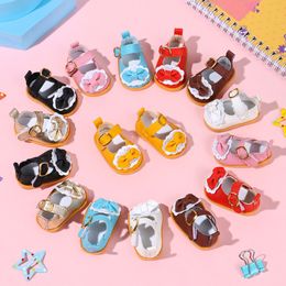 20 chaussures de poupée de style arc chaussures en cuir vif pour 14 pouces toys mignons mini-chaussures fille décontractée porte des cadeaux accessoires de poupée