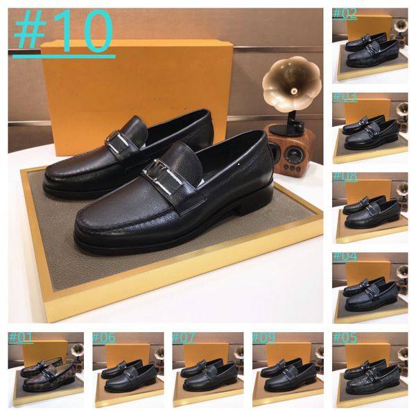 20 style luxe original hommes chaussures robes chaussures en cuir italien business masculin formel masculine 2023 Nouveau créateur en cuir classique pour hommes chaussures