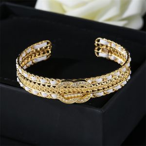 20 style Premium Luxury Letter ccity Bangle Designer Fine Jewelry Classic Senior Gold Bracelet C Logo Couple Charm Bracelets 52156