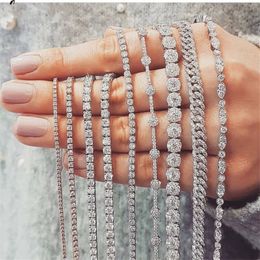 20 styles de bijoux de luxe étincelants en argent sterling 925 multi-formes topaze blanche CZ diamant pierres précieuses femmes bracelet de mariage pour cadeau d'amant
