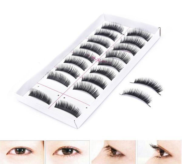 20 estilos de pestañas postizas 10 pares de maquillaje Pestañas gruesas falsas naturales Negro Nautral Pestañas largas 3D hechas a mano Belleza Maquillaje de ojos 3555640