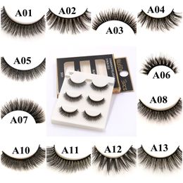 20 Styles de faux cils 3D cils de vison naturel entrecroisé doux multicouche faux cils scène maquillage des yeux cils