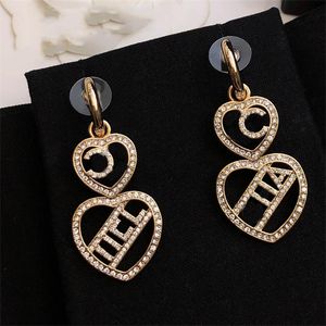 20 Styles Woman C Earring Luxe stud Letter Cclies Designer Women Gold Clogo oorbellen Classic Pearl Earing Chanells Hartvormige sieraden 435