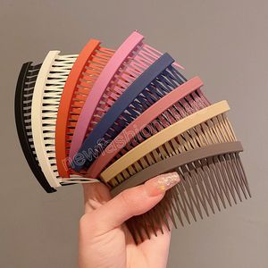 20 denti pettine inserito in plastica fai-da-te copricapo opaco fermaglio per capelli laterale moda pettine per capelli smerigliato accessori per capelli per donna