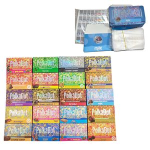 20 Types Big Size Polka Mushroom Chocolate Bar Packaging Boxes 85*135*15mm 4G Dot Chocolate Package Case With Stickers And Wrapping Bags