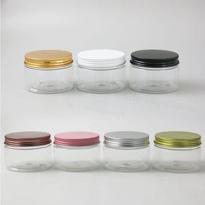 20 x 120g Jar de crème pour animaux de compagnie transparente vide 4oz bouteille de crème en plastique transparent avec capuchon en aluminium Emballage de contenant cosmétique gavsl