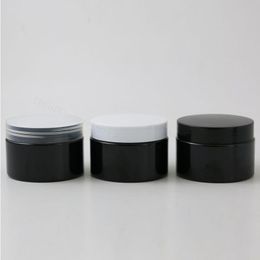 20 x 120 g reizen All Black Cosmetic Jar Pot Makeup Face Cream Container Bottle 4oz verpakking met plastic deksels Llckj