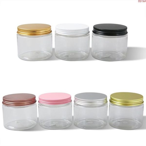 20 x 180 ml vides pots en PET transparents couvercles en aluminium 6 oz contenant cosmétique en plastique transparent avec sealgood Nnbrh